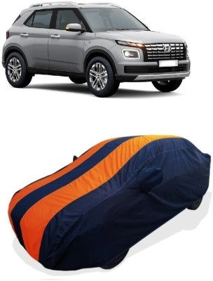 Coxtor Car Cover For Hyundai Venue S Petrol (With Mirror Pockets)(Orange)