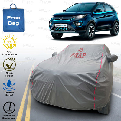 Frap Car Cover For Tata Nexon EV XZ Plus, Nexon EV XZ Plus LUX, Nexon (With Mirror Pockets)(Grey, Red, For 2022, 2023, 2024 Models)