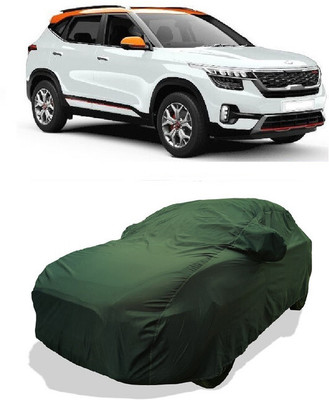 Coxtor Car Cover For Kia Seltos GTX AT 1.4 Dual Tone (With Mirror Pockets)(Green)