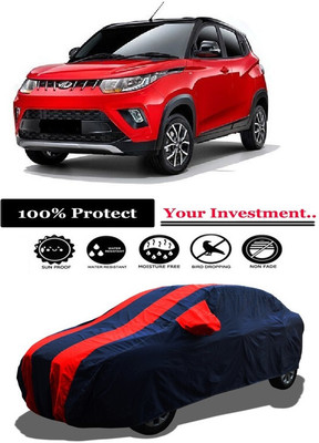 Amexride Car Cover For Mahindra KUV100 mFALCON D75 K2 Plus (With Mirror Pockets)(Red)