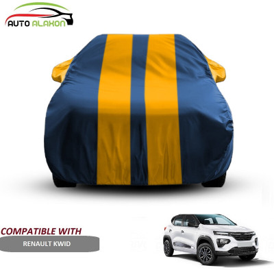 AUTO ALAXON Car Cover For Renault Kwid (With Mirror Pockets)(Blue, Yellow)