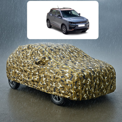 PAGORA Car Cover For Mahindra XUV400 (With Mirror Pockets)(Yellow, White)