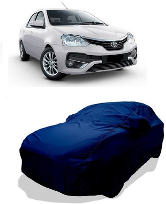 Coxtor Car Cover For Toyota Etios V (With Mirror Pockets)(Green)