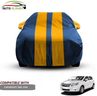 AUTO ALAXON Car Cover For Chevrolet Sail UVA (With Mirror Pockets)(Blue, Yellow)
