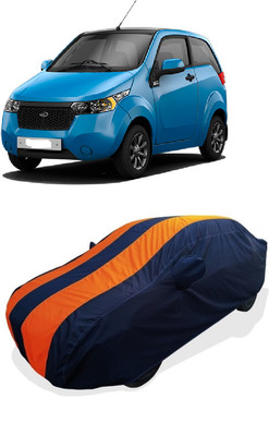 Coxtor Car Cover For Mahindra Reva E-Spark (With Mirror Pockets)(Orange)