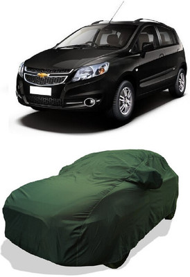 Coxtor Car Cover For Chevrolet Sail Hatchback (With Mirror Pockets)(Green)