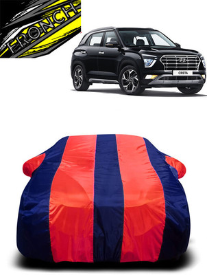 FRONCH Car Cover For Hyundai Creta (With Mirror Pockets)(Red, Blue)
