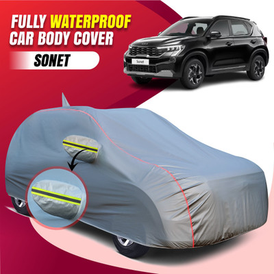 Otoroys Car Cover For Kia Sonet (With Mirror Pockets)(Grey, For 2020, 2021, 2022, 2023, 2024, 2025 Models)