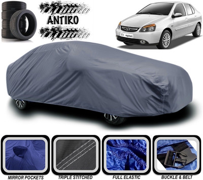 ANTIRO Car Cover For Tata Indigo CS (With Mirror Pockets)(Grey)