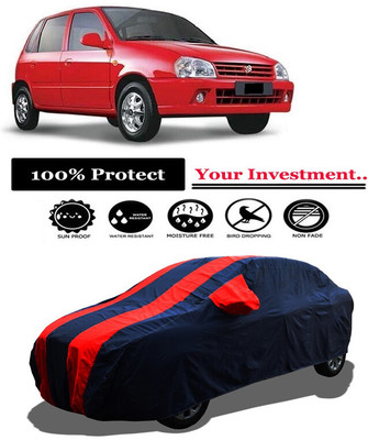 Amexride Car Cover For Maruti Suzuki Zen 1.0i (With Mirror Pockets)(Red)