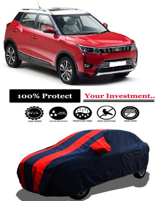 Amexride Car Cover For Mahindra XUV300 W4 Diesel (With Mirror Pockets)(Red)