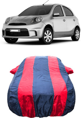 Wegather Car Cover For Nissan Micra Active (With Mirror Pockets)(Red)