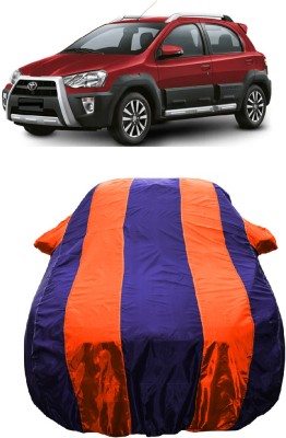 Wegather Car Cover For Toyota Etios Cross 1.5L V (With Mirror Pockets)(Orange)