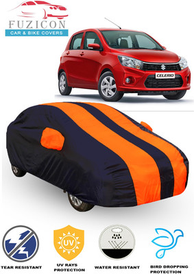 FUZICON Car Cover For Maruti Suzuki Celerio VXI Optional (With Mirror Pockets)(Orange, Blue)