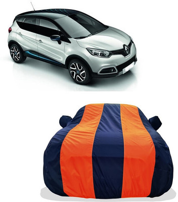 Tricway Car Cover For Renault Captur Platine Diesel Dual Tone (With Mirror Pockets)(Orange)