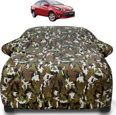 Caronix Car Cover For Toyota Yaris (With Mirror Pockets)(Brown)