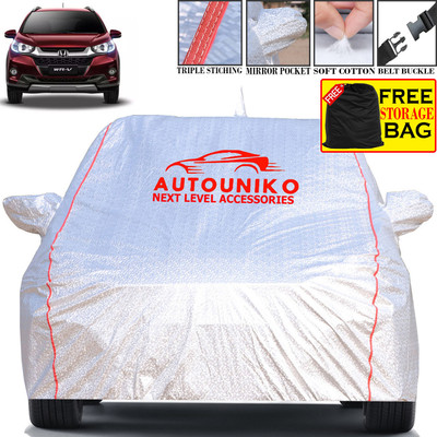 autouniko Car Cover For Honda WR-V (With Mirror Pockets)(Silver)