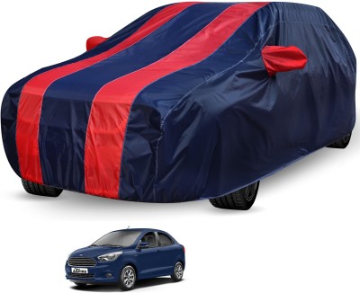 Auto Hub Car Cover For Ford Figo Aspire (Without Mirror Pockets)(Black, Red)