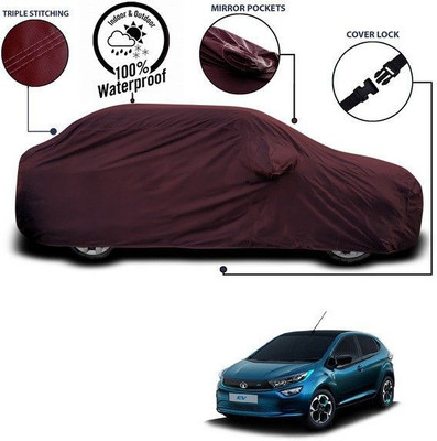 ANTHUB Car Cover For Tata Altroz EV (With Mirror Pockets)(Maroon)