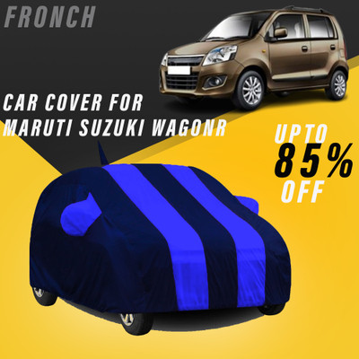 FRONCH Car Cover For Maruti Suzuki WagonR, Wagon R VX (With Mirror Pockets)(Blue)