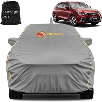 AUTOMOZEXO Car Cover For Toyota Glanza (With Mirror Pockets)(Grey)