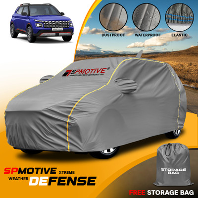 SPMOTIVE Car Cover For Hyundai Venue (With Mirror Pockets)(Grey)