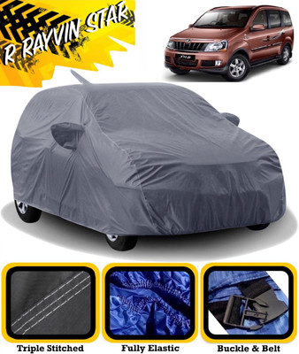 R Rayvin Star Car Cover For Mahindra Xylo (With Mirror Pockets)(Grey)