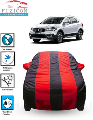 FUZICON Car Cover For Maruti S-Cross DDiS 200 Alpha (With Mirror Pockets)(Blue, Red)