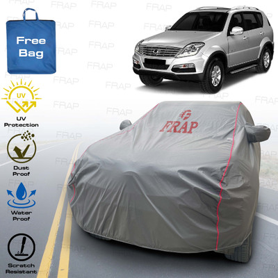 Frap Car Cover For Mahindra SsangYong Rexton (With Mirror Pockets)(Grey, Red)