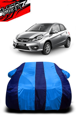 J S R Car Cover For Honda Brio S MT (With Mirror Pockets)(Blue)