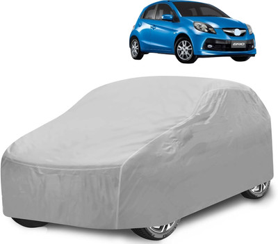 Caronix Car Cover For Honda Brio (With Mirror Pockets)(Silver)