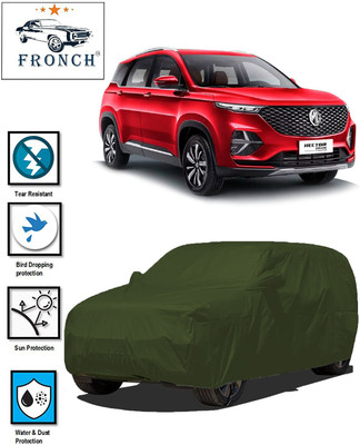 FRONCH Car Cover For MG Hector Plus (With Mirror Pockets)(Green)