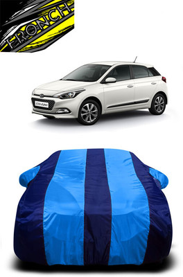 FRONCH Car Cover For Hyundai Elite i20 Asta Option 1.4 CRDi (With Mirror Pockets)(Blue)