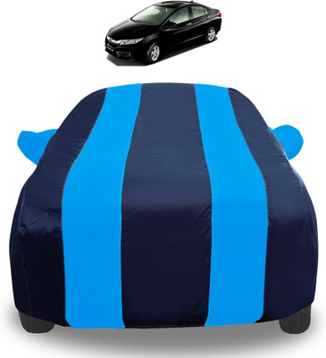 Auto Hub Car Cover For Honda City i-Vtec (With Mirror Pockets)(Blue)