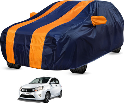 Auto Hub Car Cover For Maruti Suzuki Celerio (Without Mirror Pockets)(Black, Orange)