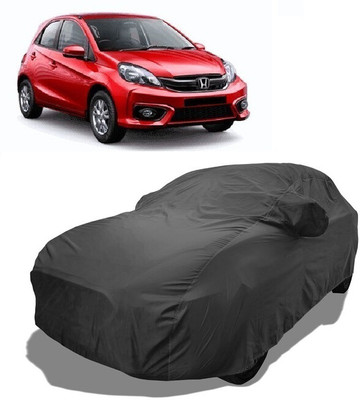 Coxtor Car Cover For Honda Brio VX O AT (With Mirror Pockets)(Grey)