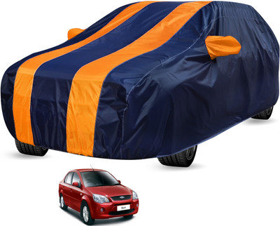 Auto Hub Car Cover For Ford Ikon (With Mirror Pockets)(Blue, Orange)