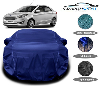 Swarish Car Cover For Ford Aspire (With Mirror Pockets)(Blue)