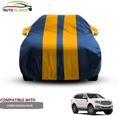 AUTO ALAXON Car Cover For Ford Endeavour (With Mirror Pockets)(Blue, Yellow)
