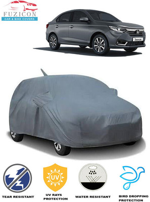 FUZICON Car Cover For Honda Amaze SX i-DTEC (With Mirror Pockets)(Grey)