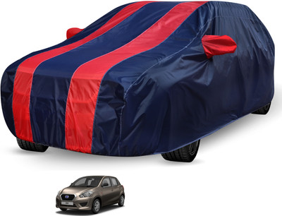 Auto Hub Car Cover For Datsun Go (Without Mirror Pockets)(Black, Red)