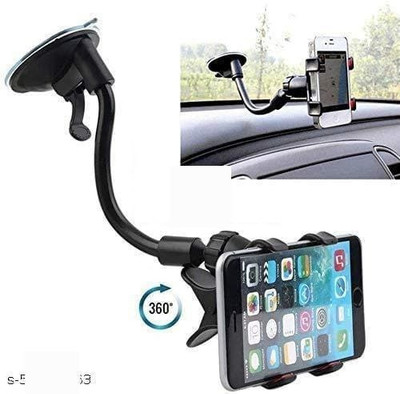 SAMARPAN ENTERPRISE Car Mobile Holder for AC Vent, CD Slot, Windshield(Black)