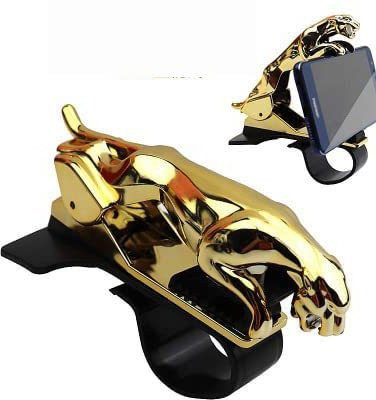 A CONNECT Z Car Mobile Holder for Clip(Golden, Black)