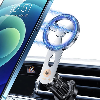 TECNOVIQ Car Mobile Holder for AC Vent(Black, Grey)