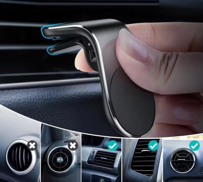 RHONNIUM Car Mobile Holder for AC Vent(Black)