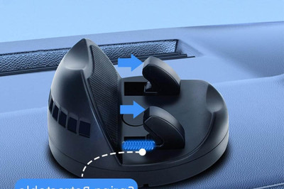 Huntindia Car Mobile Holder for Anti-slip, Dashboard(Black)