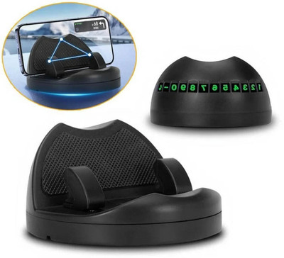 Huntindia Car Mobile Holder for Anti-slip, Dashboard(Black)