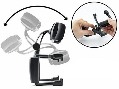 ESCODEVELOPER Car Mobile Holder for Dashboard, Steering, Headrest(Black)