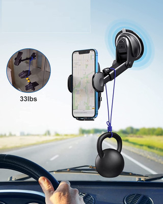 Wifton Car Mobile Holder for Anti-slip, Dashboard, Windshield(Black)