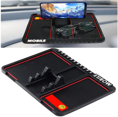 Edylinn Non-Slip Car Mobile Holder Dasboard Mat Anti-Skid & Anti-Slip Universal Design Car Dashboard Cover(Universal For Car i10)